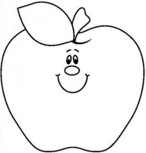 Tranh tô màu hình quả táo cực kì ngộ nghĩnh