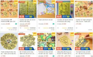 sản phẩm tranh cát trẻ em