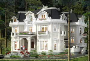 Hình ảnh ngôi biệt thử kiểu Pháp sang trọng