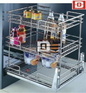 Kệ gia vị 3 tầng ray giảm chấn (K5SPTJ010) – Wellmax