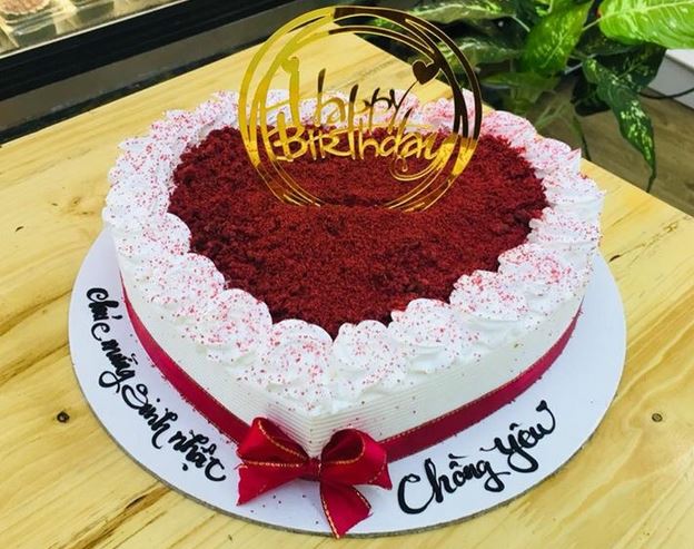 Ảnh bánh sinh nhật hình trái tim đẹp
