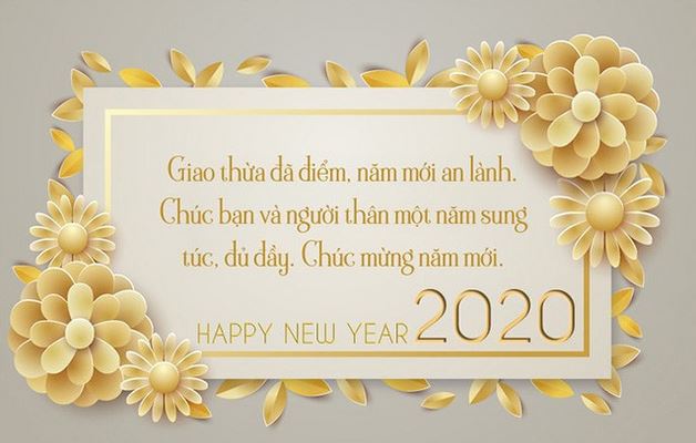Mẫu thiệp Happy new year 2020