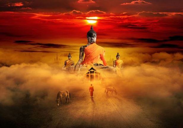 Hình ảnh tượng Phật uy nghi huyền ảo đẹp