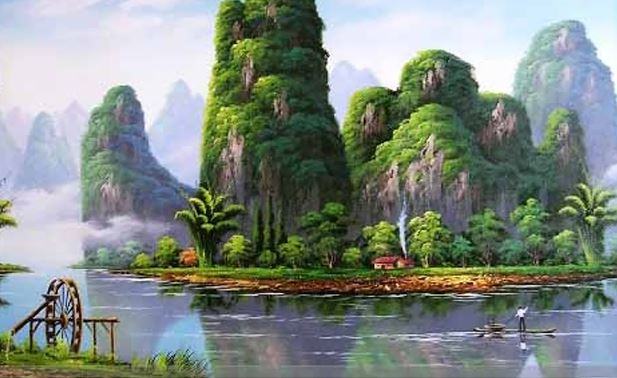 Tranh sơn dầu khung cảnh đẹp và hùng vĩ