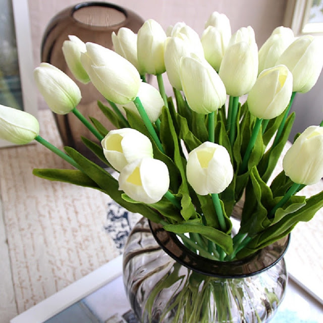 tulip-trang-109331 Lọ Hoa Tulip Trắng Đẹp lung linh